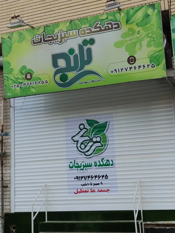 سبزی فروشی ترنج قم دهکده سبزیجات ترنج