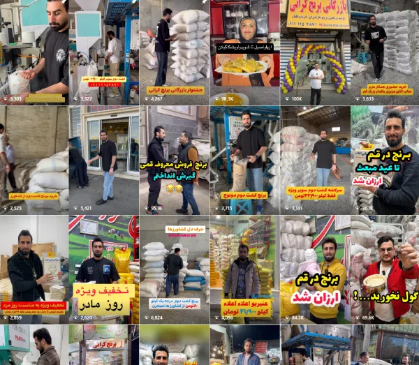 ریلز اینستاگرم برنج کرانی قم
